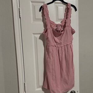 Francesca's Collections Blush Pink Ruffle Dress